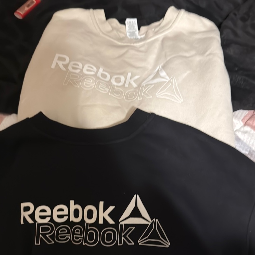 Reebok Logo Sweatshirt&Joggers outfit- - Black and cream available *25 for each